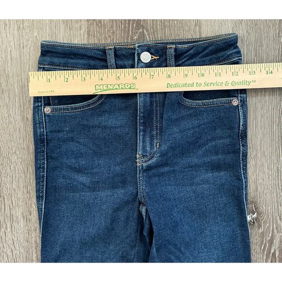 We The Free Dark Wash Raw Hem Skinny Jegging Size 25 - Picture 3 of 12